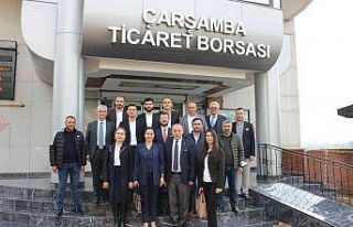 Çarşamba Ticaret Borsası partilileri ağırladı