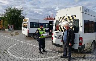 Çorum’da jandarma timleri okul servislerini denetledi