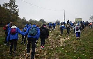 Cumhuriyet Bayramı’nı doğa yürüyüşünde kutladılar