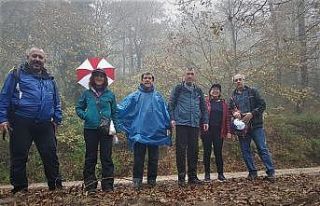 Dağcılar sonbaharın güzelliklerini keşfetti