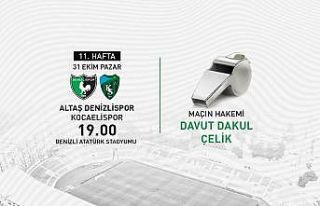 Denizlispor - Kocaelispor maçında Davut Çelik düdük...