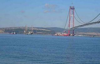 Dev platform 57 metre suya batırılarak 1915 Çanakkale...