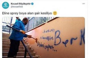 Duvara şiir yazanlara sosyal medyadan esprili uyarı