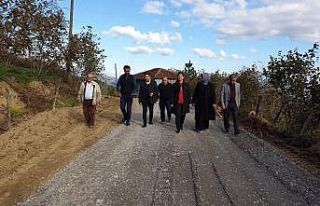 Düzce’de köy yolları beton oluyor