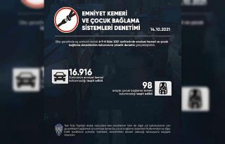 Emniyetten 81 ilde eş zamanlı emniyet kemeri uygulaması