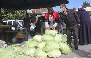 Erzincan’da kışın habercisi lahana tezgahlarda...