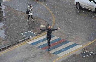 Erzurum lapa lapa yağan kara teslim