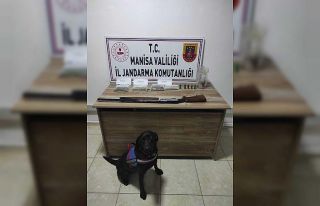 Evde saklanan uyuşturucuyu narkotik köpeği ’Arya’...