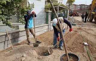 Fırat mahallesindeki yeni park yapımında sona yaklaşıldı