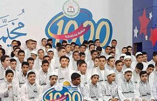 Gazze’de, bin Kur’an-ı Kerim hafızı için kutlama...