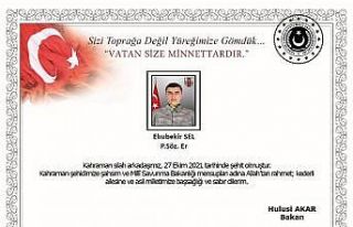 Hakkari’de 1 asker şehit oldu