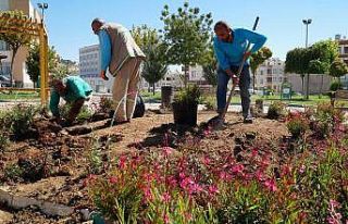 Haliliye’de parklarda yenileme çalışması