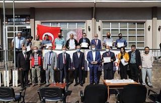 Hatay’da 182 aracıya ustalık belgesi