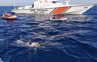 İskenderun körfezinde açık deniz yüzme maratonu...
