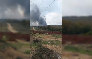 İstanbul Havalimanı önünde Kuzey Marmara Otoyolu’nda...