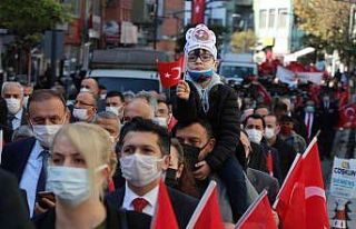 Karabük’te ‘Cumhuriyet Korteji’ne yoğun katılım