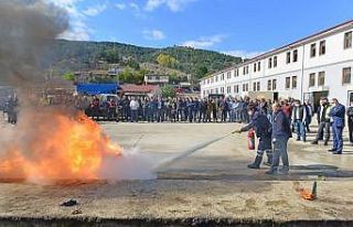 Kastamonu Belediyesi’nden yangın tatbikatı
