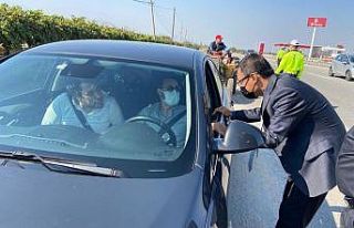 Kaymakam Uçgun, trafik denetimine katıldı