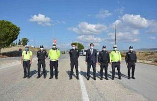 Kaymakam Yıldırım trafik denetimine katıldı