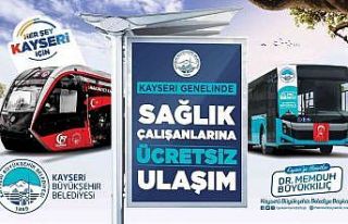 Kayseri’de sağlık çalışanları toplu taşımadan...