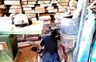 Kerestelerin arasına sıkışan yavru köpeği itfaiye...