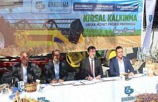 Kırsal kalkınma ortak hizmet projesinde protokol...