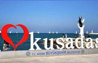 Kuşadası’nda yelkenler Cumhuriyet Bayramı dolayısıyla...