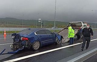 Kuzey Marmara Otoyolu’nda 4 araçlı zincirleme...