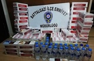 Malatya’da kaçak alkol ve sigara operasyonu