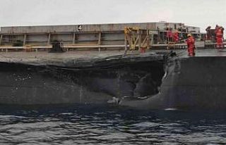 Marmara Denizi’nde çarpışan gemilerin hasar tespiti...