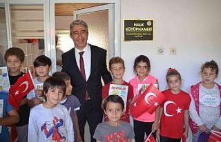Marmaris’te 29 Ekim hediyesi kütüphane oldu