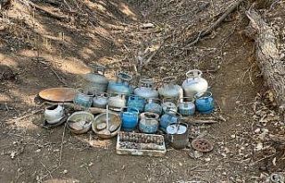 Muş’ta terör örgütü PKK’ya ait malzemeler...