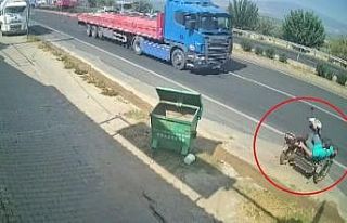 Ölümün teğet geçtiği o anlar kameraya yansıdı