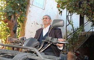 (Özel) 92 yaşındaki ATV tutkunu dede her gün motoruna...