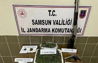 Samsun’da 5,1 kilo kubar esrar ve 4 bin kök kenevir...