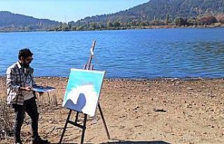 Sanatçılar Gölcük Gölü’nü resmetti, ortaya...