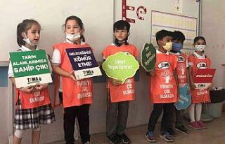 Şanlıurfa’da minikler akranlarına doğayı anlatıyor