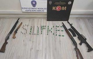 Silifke’de çok sayıda silah ele geçirildi