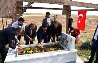 Sınırda 59 yıl sonra bulunan şehidin mezarı onarıldı