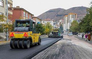 Talas Rüzgarlı caddesinde komple bakım yapılıyor