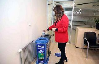 Talas’ta çöp kovası yerine ‘Geri dönüşüm...