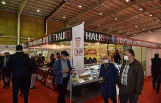 Tarım fuarında halk et standına yoğun ilği