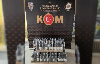 Tekirdağ’da 175 litre sahte içki ele geçirildi