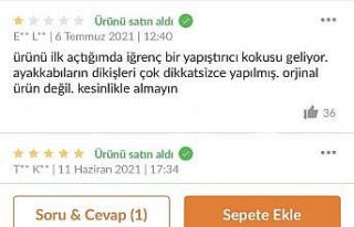 Trendyol’da satılan taklit ayakkabılar kullanıcıları...