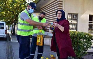 Tuzla’da atık yağ biriktirene temizlik seti