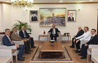 Vali Erin TDK Başkanı ve beraberindeki heyeti ağırladı