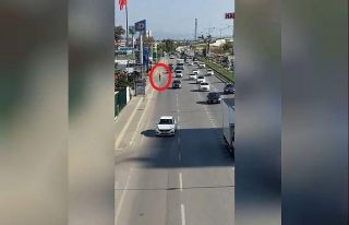 Vızır vızır geçen araçların arasında canını...