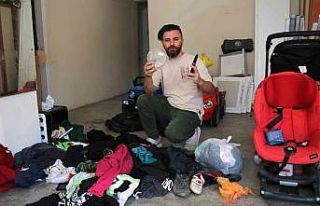 Yardım kolisinden kırık bardak, plaket ve yırtık...