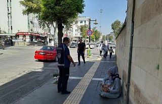 Zabıta ve polisten dilenci operasyonu