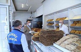 Akdeniz zabıtası fırın ve restoranları denetledi